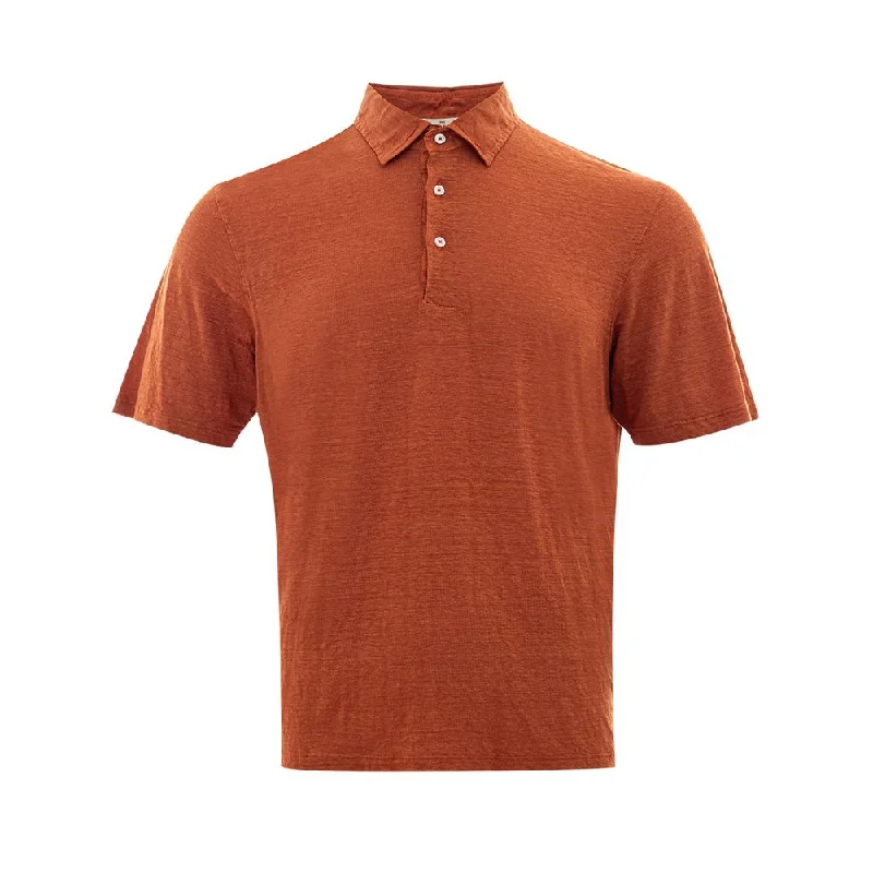 Limited Time Discount Gran Sasso Elegant Linen Polo Shirt in Sophisticated Men's