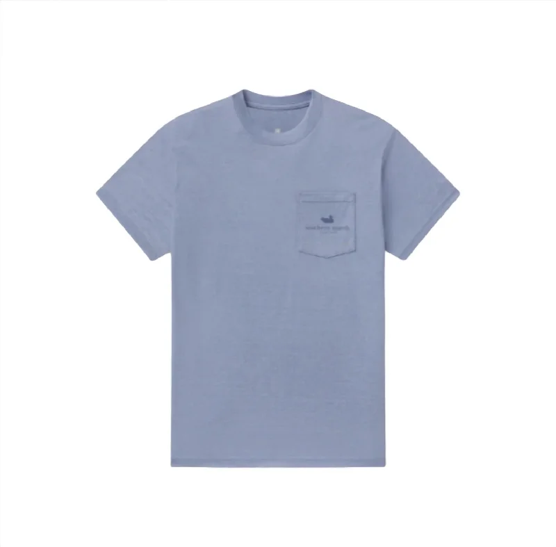 Customer Appreciation Sale Men's Fly Reel Seawash Short Sleeve Tee In Washed Blue