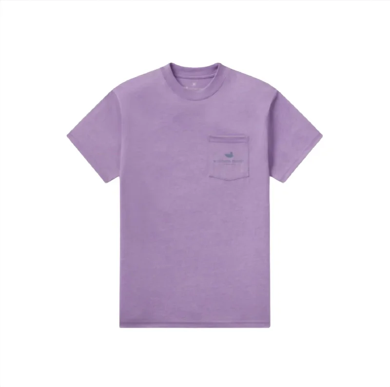 Get It Before It’s Gone Men's Posted Pelican Seawash Short Sleeve Tee In Washed Berry