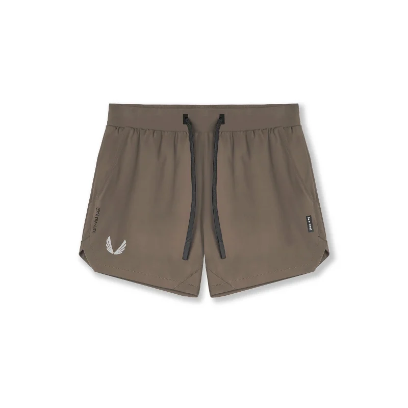 0751. Tetra-Lite™ 5" Linerless Short - Deep Taupe "Wings"