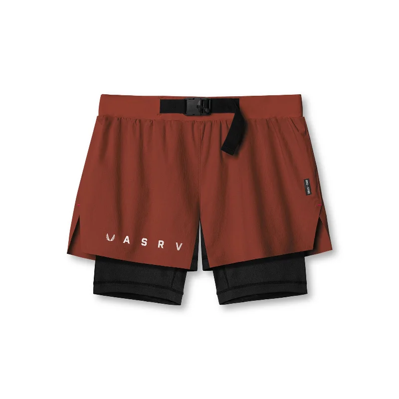 0786. Ripstop 3" Belt Pack Short   - Brick/Black