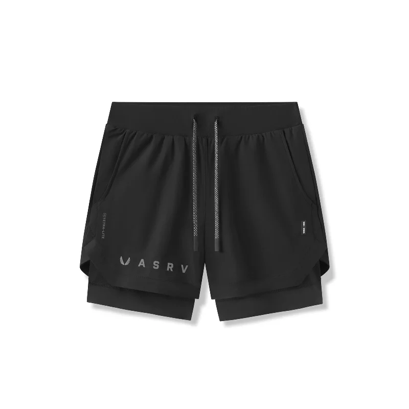 0865. Tetra-Lite™ 5" Liner Short - Black "Reflective Classic"