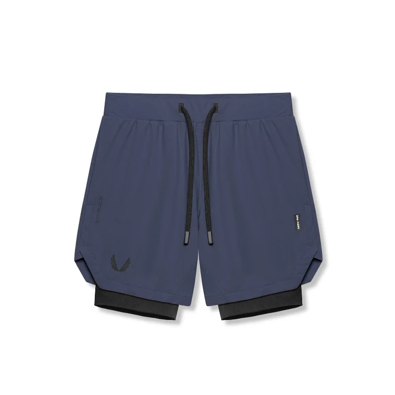 0866. Tetra-Lite™ 7" Liner Short - Navy "Wings"/Black