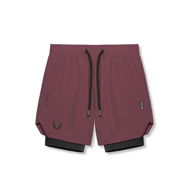 0866. Tetra-Lite™ 7" Liner Short - Plum "Wings"/Black