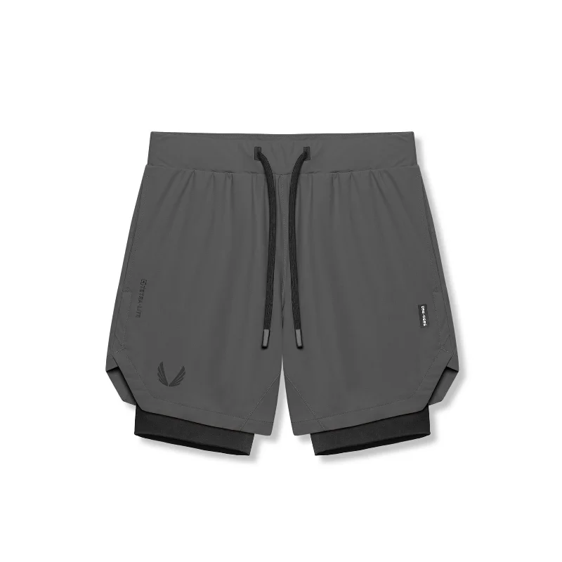 0866. Tetra-Lite™ 7" Liner Short - Space Grey "Wings"/Black