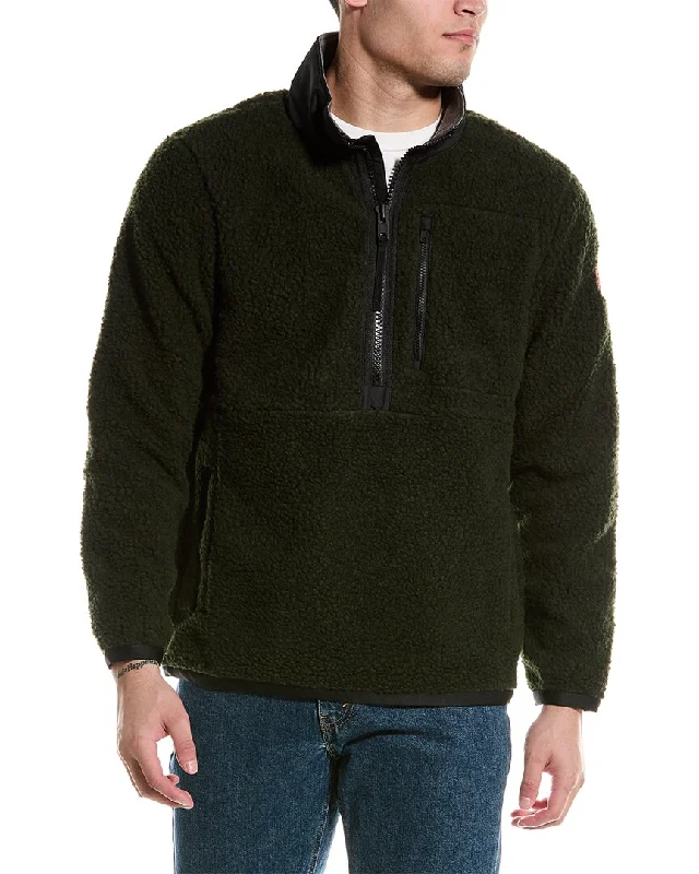 Fantastic Offers Canada Goose Teddy Fleece Wool-Blend Funnel Neck Pullover