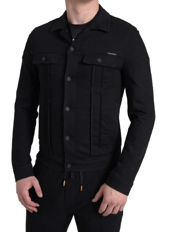 Mega Sale Dolce & Gabbana Elegant  blue Logo Men's Jacket