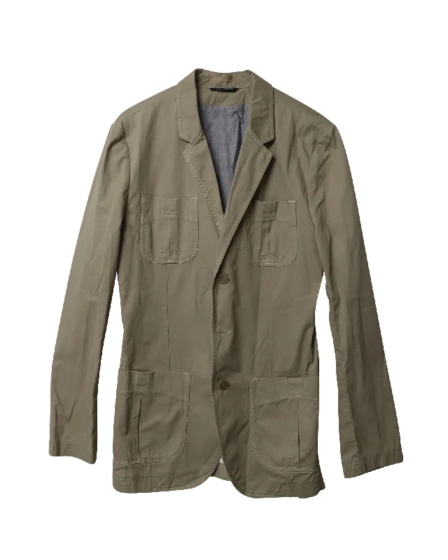 Deep Discounts Dolce & Gabbana Workwear Blazer in Beige Cotton