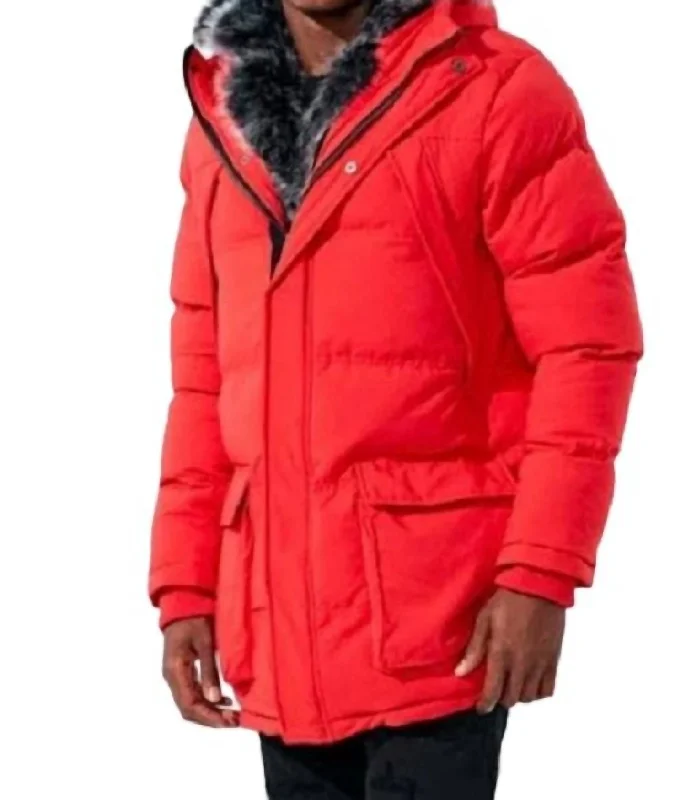 Limited Time Offer Fargo Fur Lined Parka 2.0 Jacket In Red