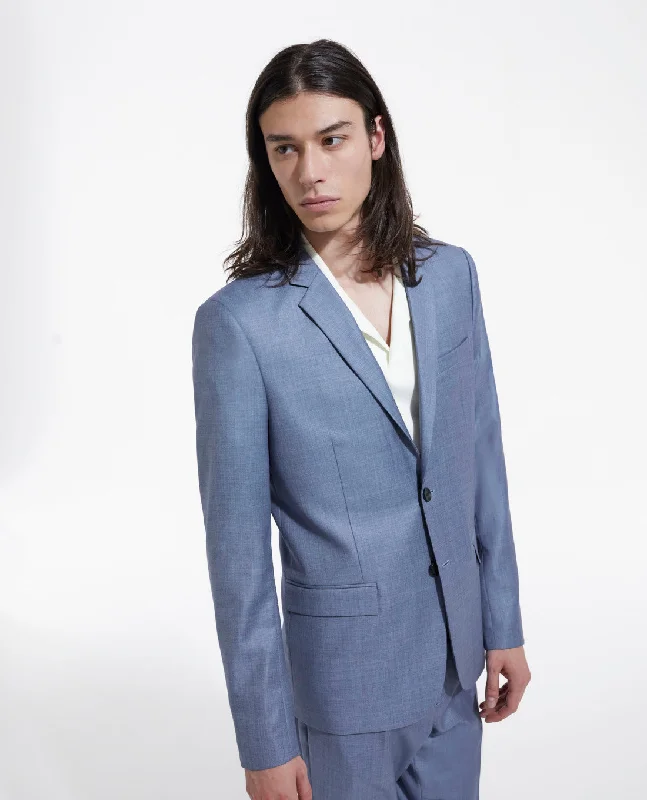 Value Deals Formal Sky Blue Jacket With Three Pockets