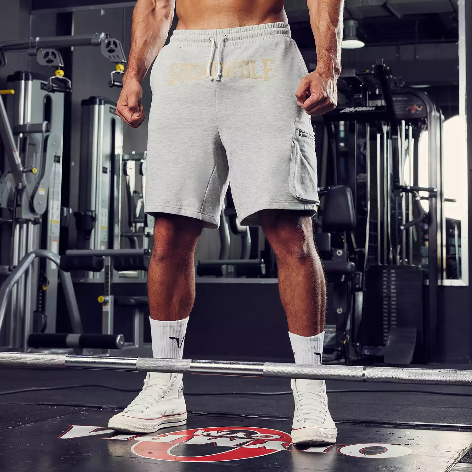 Golden Era New Gen Jogger Shorts - Light Grey Marl