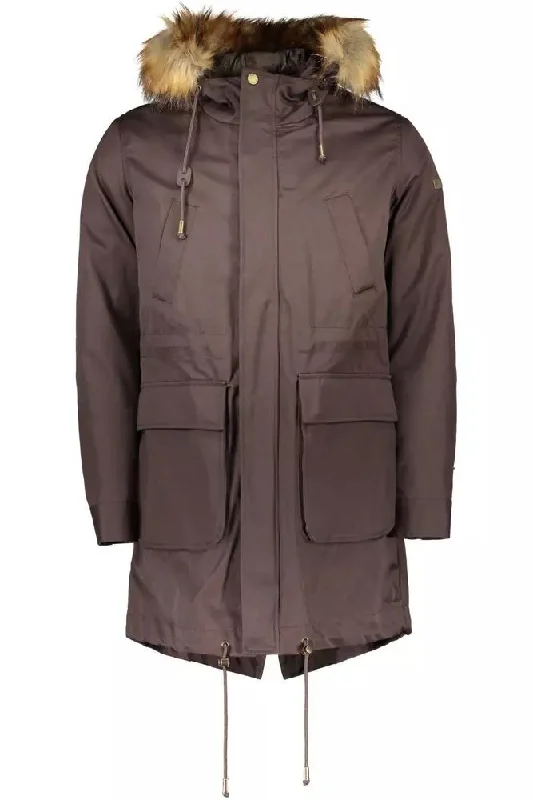 Early Bird Discount Marciano by Guess Chic Long Sleeve Laye Jacket with Faux Fur Men's Hood