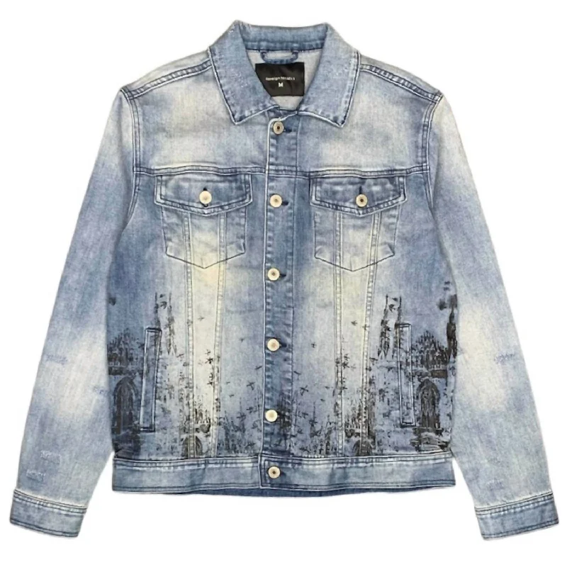 Deal Dash Men's Church Denim Jacket In Blue