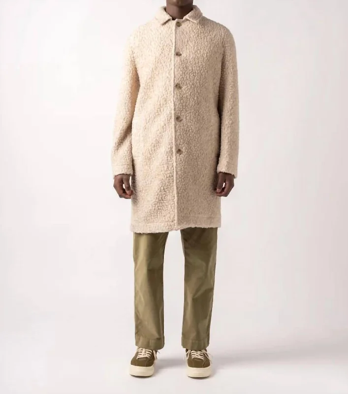 Super Savings Men's Edinburgh Wool Overcoat In Oatmeal
