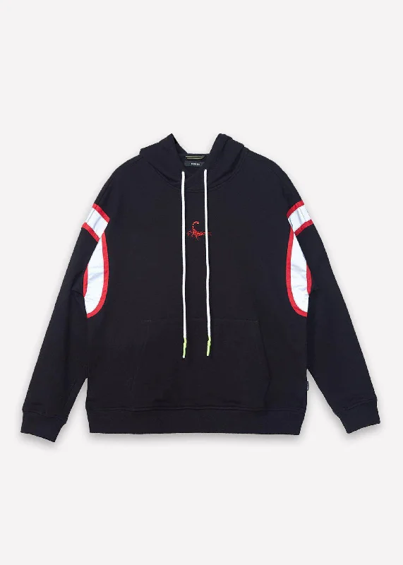 Limited Stock SaleMen's Reflective Pullover Scorpion Hoodie in Black