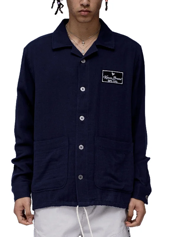Final Clearance Big salesMen's Revere Collar Shirt In Navy