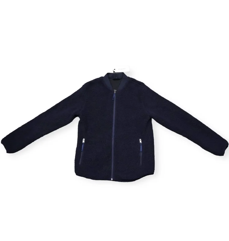 Buy More, Save More Men's Simple Jacket In Navy