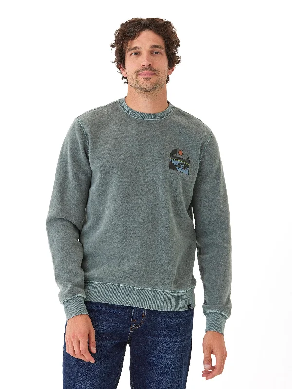 Mineral Wash Graphic Fleece Crew