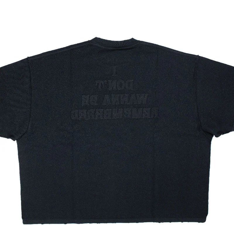 Special Promotion Just launchedDirty Black Unknown Embroidered Oversized T-Shirt