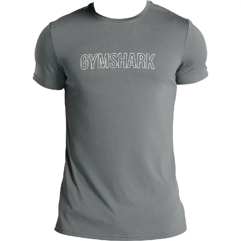 Gymshark Arrival Graphic Slim Short Sleeve Mens Training Top - Grey