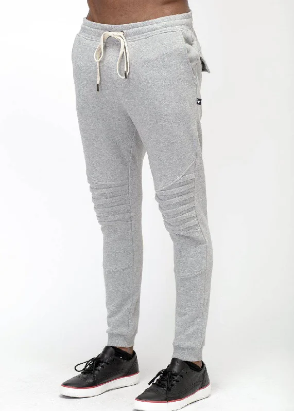 Konus Men's Biker Style Joggers in Grey