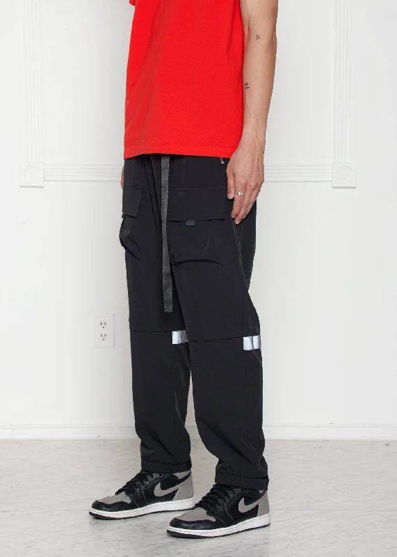 Konus Men's Reflective Wind Cargo Pants in Black