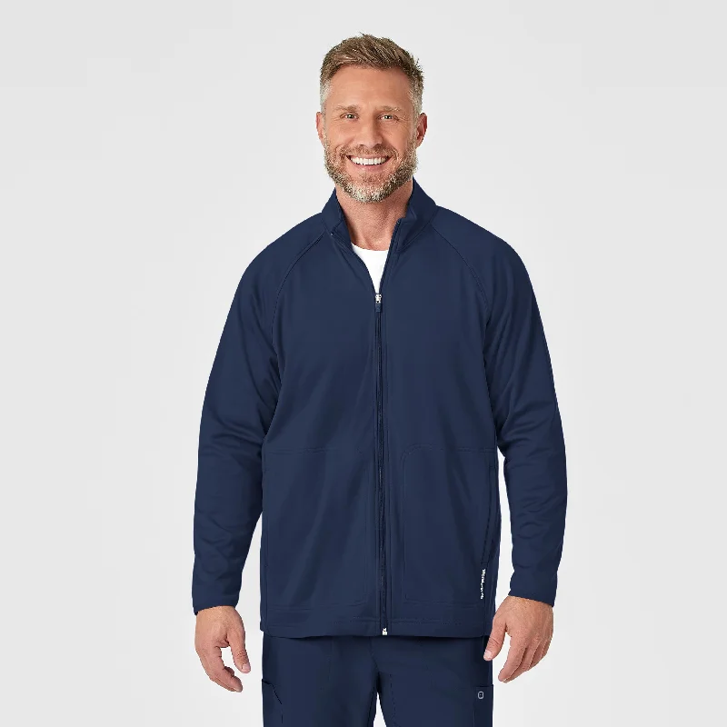 Men's Fleece Full Zip Jacket - Navy