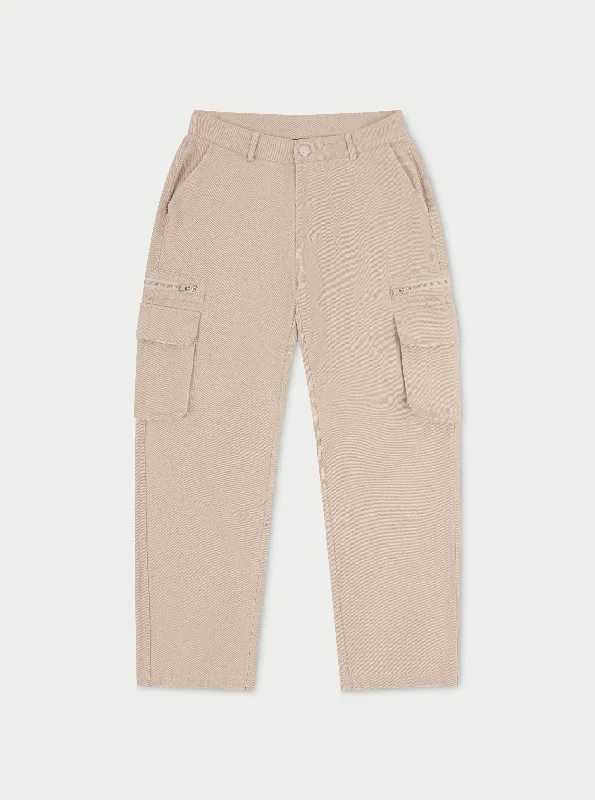 PATCH POCKET TWILL CARGOS - BEIGE