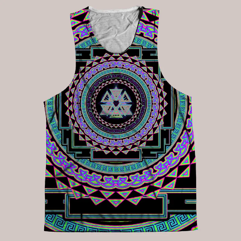 Psychedelic Tank Top (UV/RGB, Eco-Friendly) | PSY YANTRA