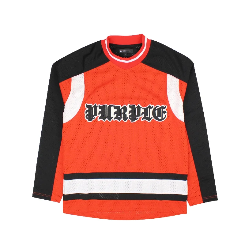 Don’t Miss Out Limited editionsRed Team Mesh Colourblock L/S Top Fiery T-Shirt