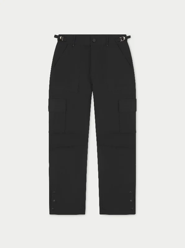 RIPSTOP RELAXED CARGO TROUSERS - BLACK