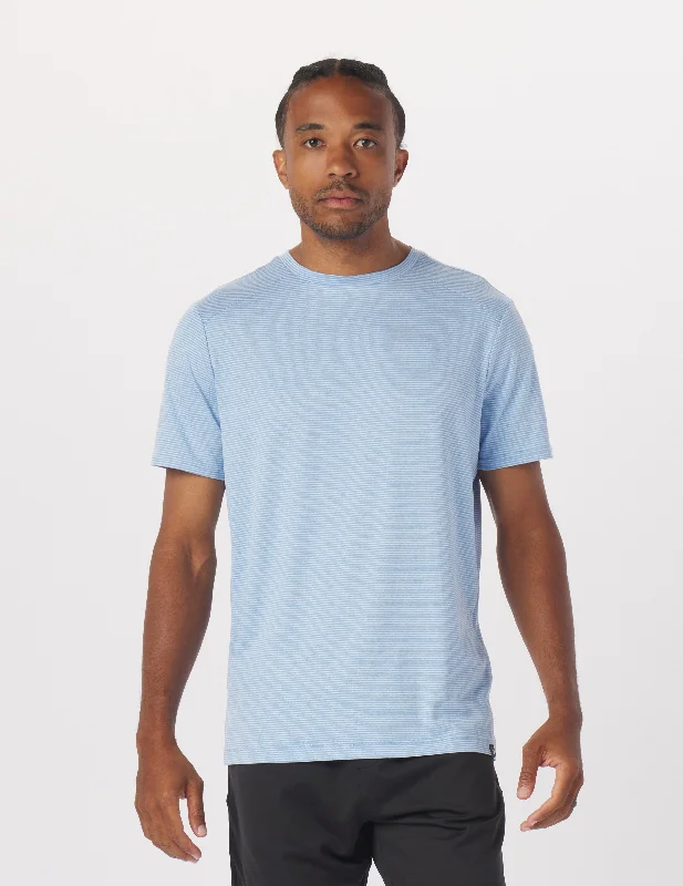 Salton Short Sleeve: Ice Blue/Oatmilk Stripe