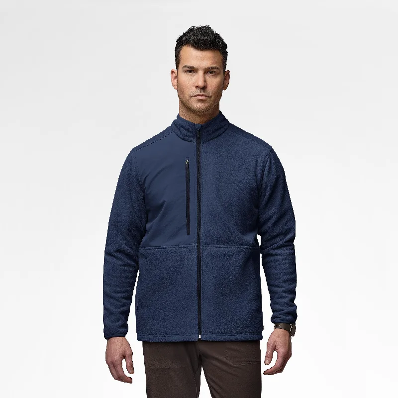 Slate Men's Micro Fleece Zip Jacket - Navy