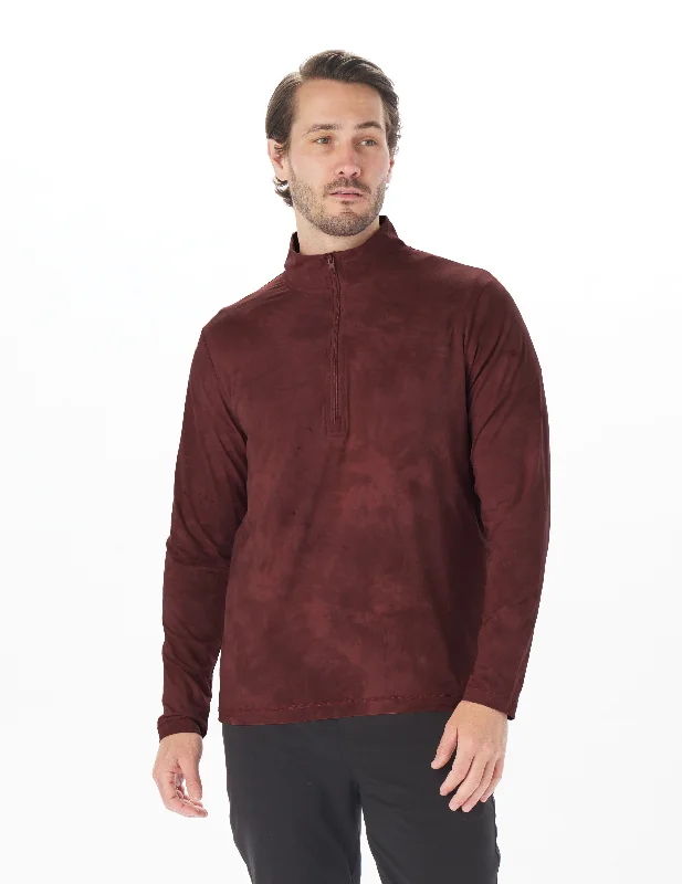 Tahoe 1/4 Zip: Cabernet Stone Dye