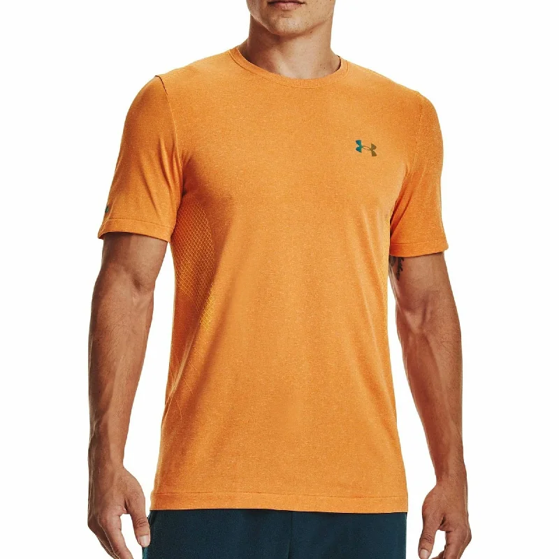 Under Armour Rush Seamless Mens Short Sleeve Training Top - Orange