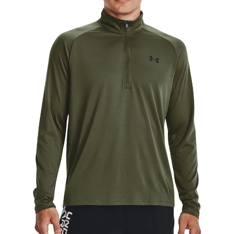 Under Armour Tech Half Zip Long Sleeve Mens Training Top - Green