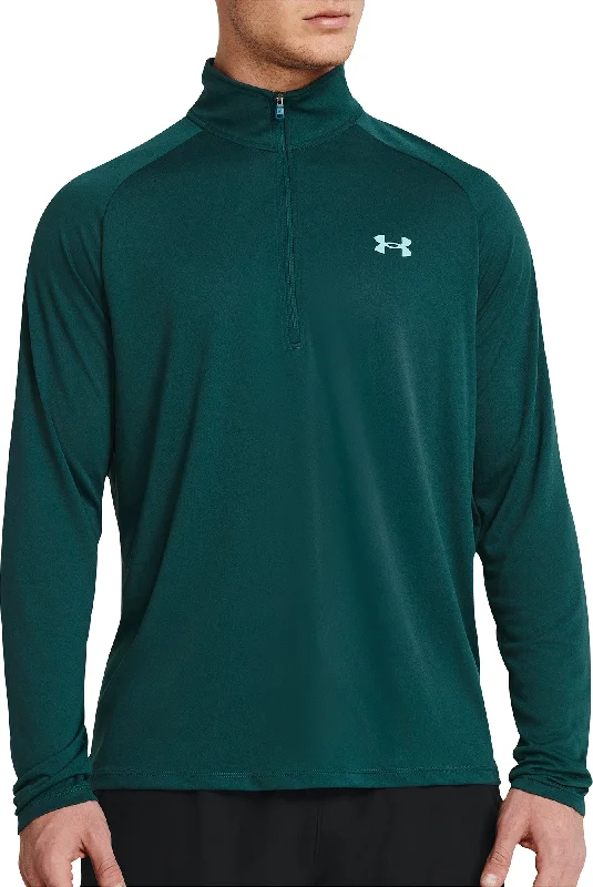 Under Armour Tech Half Zip Long Sleeve Mens Training Top - Green