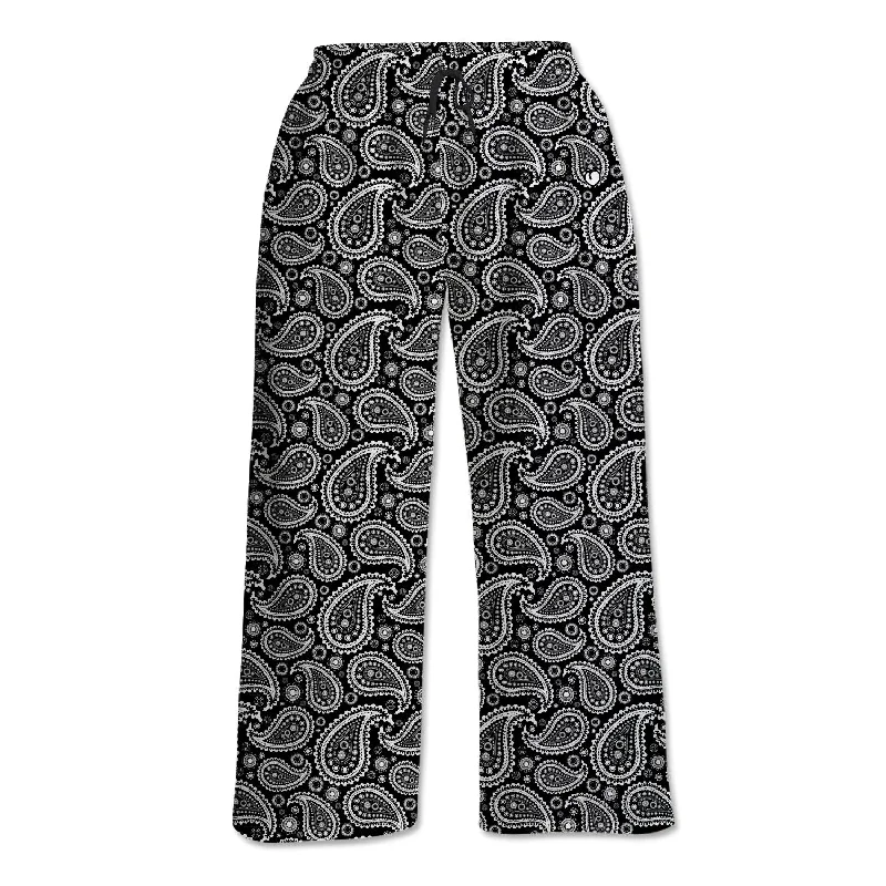 Unisex Lounge Pants - Paisley B&W