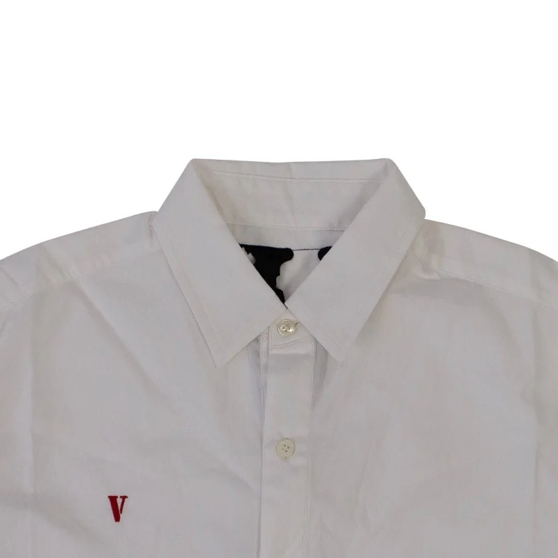 Today’s Special New arrivalsWhite & Red V Long Sleeve Button Down Shirt