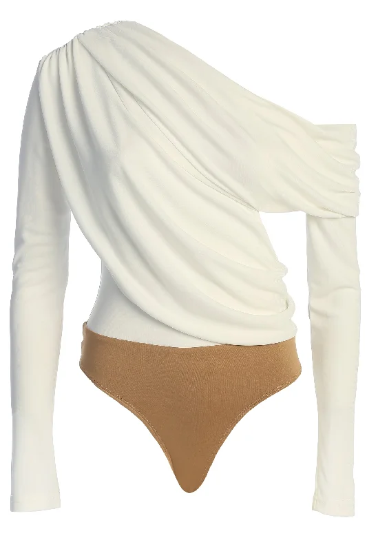 White Ultra High Neck Bodysuit